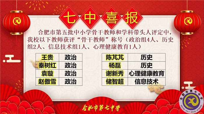 11位學(xué)科帶頭人，38位骨干教師，這次評選合肥七中再受矚目！(圖6)